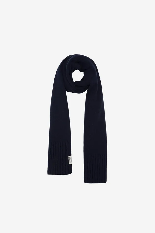 WomenMen Blue Wool Scarf Ecoalf Hats And Scarves