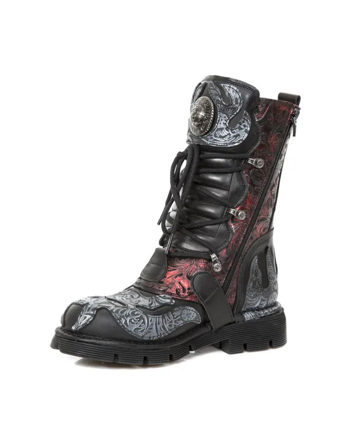 WomenMen Boot Metallic M373czC93 New Rock Boots WomenMen Boot Metallic M373czC93 New Rock Boots