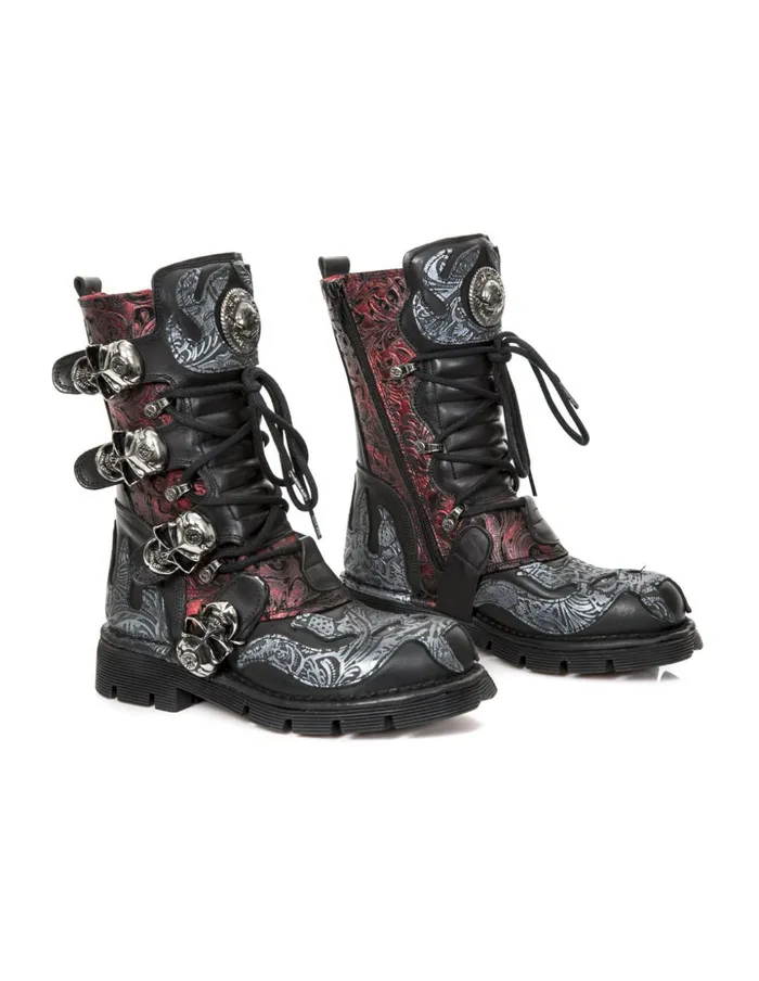 WomenMen Boot Metallic M373czC93 New Rock Boots WomenMen Boot Metallic M373czC93 New Rock Boots