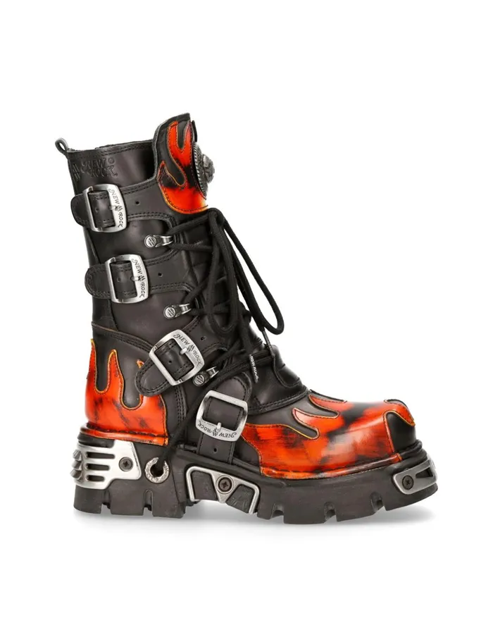 WomenMen Boot Metallic M591S1 New Rock Boots WomenMen Boot Metallic M591S1 New Rock Boots