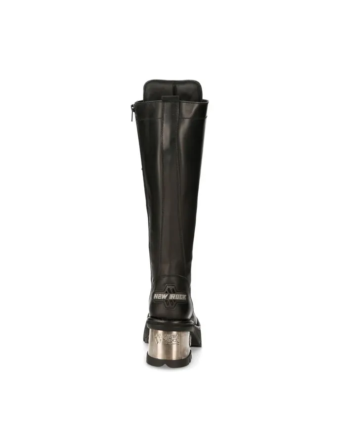 WomenMen High Boot Black New With Laces M236S1 New Rock High Boots WomenMen High Boot Black New With Laces M236S1 New Rock High Boots