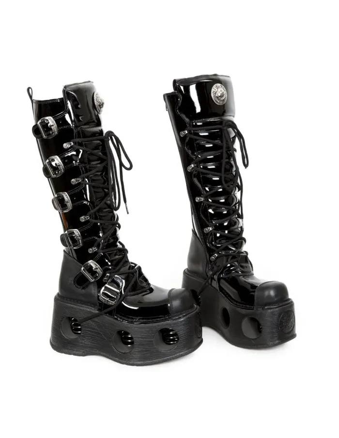 WomenMen High Boot Metallic M314S5 New Rock Boots