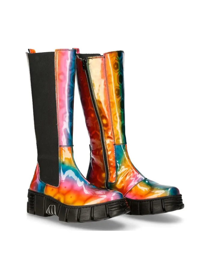 WomenMen MWall043C3 New Rock High Boots