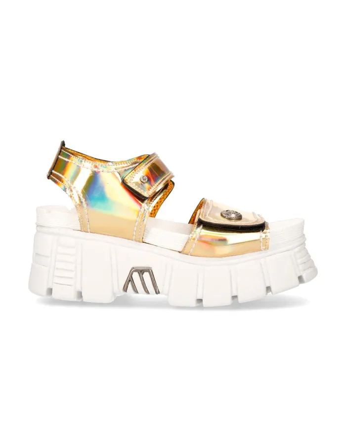 WomenMen Metallic MBios105C2 New Rock Sandals WomenMen Metallic MBios105C2 New Rock Sandals
