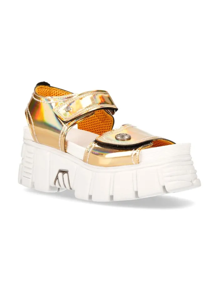 WomenMen Metallic MBios105C2 New Rock Sandals WomenMen Metallic MBios105C2 New Rock Sandals
