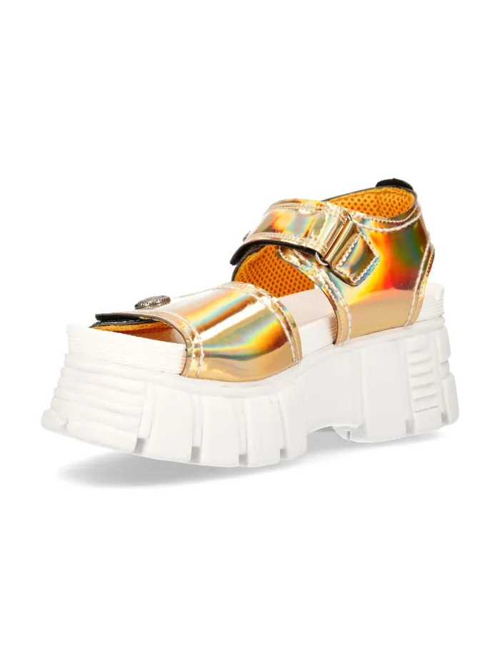 WomenMen Metallic MBios105C2 New Rock Sandals WomenMen Metallic MBios105C2 New Rock Sandals