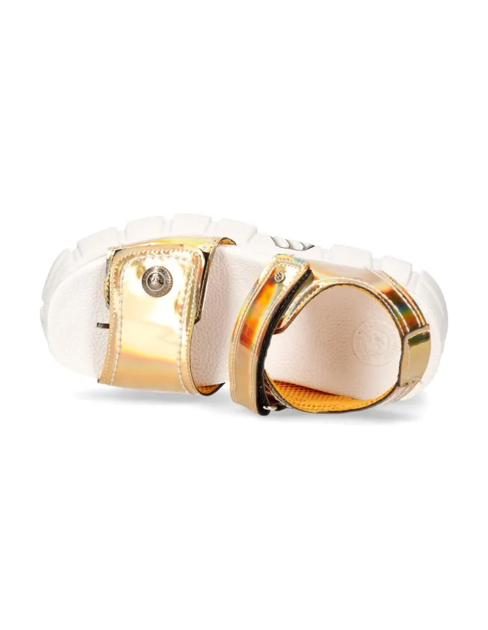WomenMen Metallic MBios105C2 New Rock Sandals WomenMen Metallic MBios105C2 New Rock Sandals