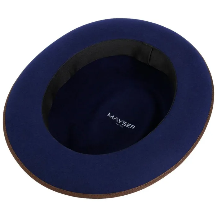 WomenMen Pork Pie Hats Mayser Jannes Player Wool Hat Dark Blue WomenMen Pork Pie Hats Mayser Jannes Player Wool Hat Dark Blue