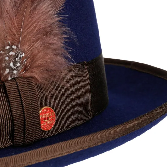 WomenMen Pork Pie Hats Mayser Jannes Player Wool Hat Dark Blue WomenMen Pork Pie Hats Mayser Jannes Player Wool Hat Dark Blue