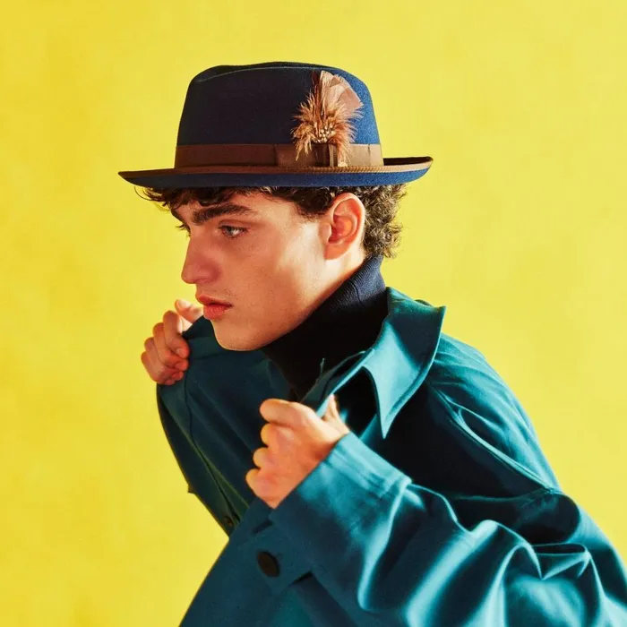 WomenMen Pork Pie Hats Mayser Jannes Player Wool Hat Dark Blue WomenMen Pork Pie Hats Mayser Jannes Player Wool Hat Dark Blue
