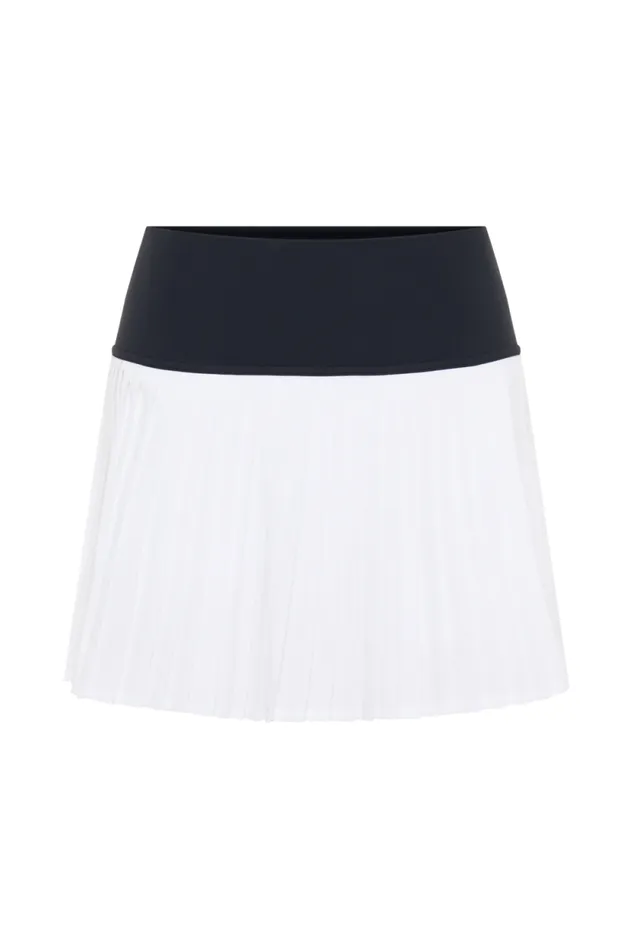 Women Meshki Bottoms Denver Pleated Active Mini Skirt 8211 BlackWhite