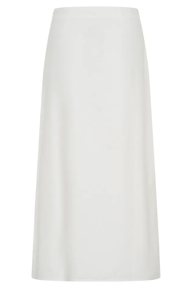 Women Meshki Bottoms Dora Linen Midi Skirt 8211 Ivory
