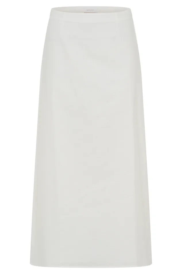 Women Meshki Bottoms Dora Linen Midi Skirt 8211 Ivory