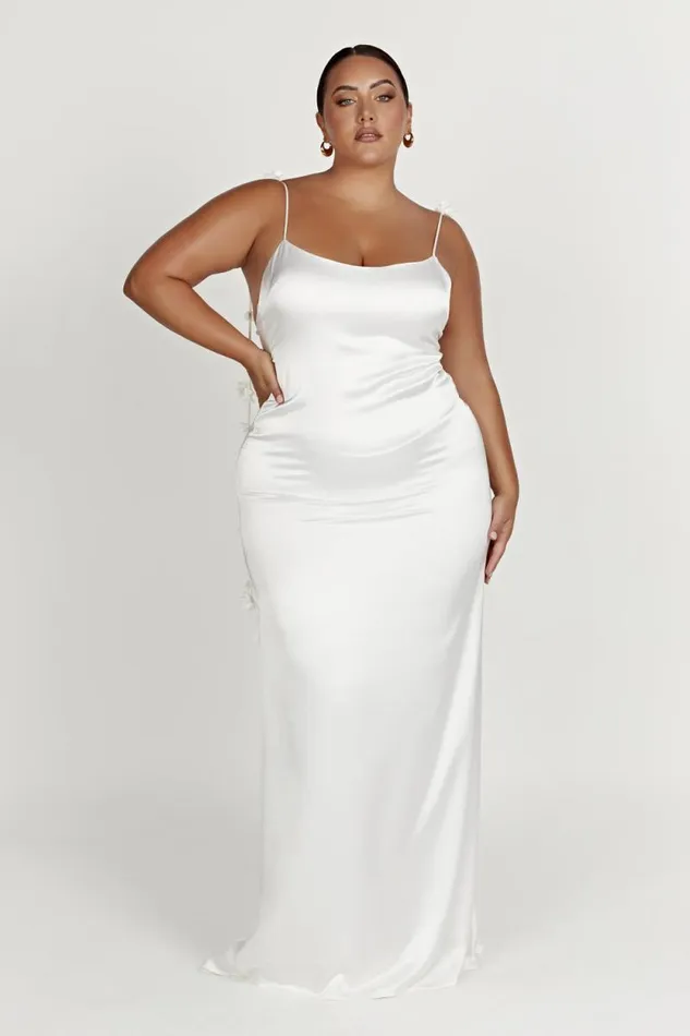 Women Meshki Bottoms Elenora Rose Gown 8211 White