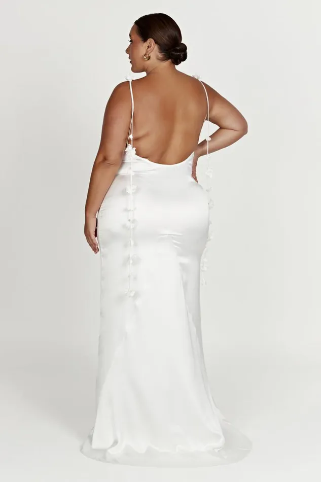 Women Meshki Bottoms Elenora Rose Gown 8211 White