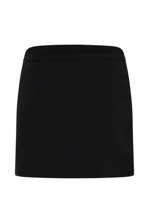 Women Meshki Bottoms Letitia Suiting Mini Skirt With Buckle 8211 Black