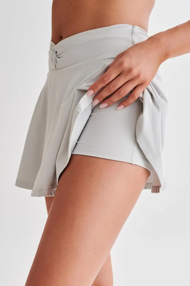 Women Meshki Bottoms Lilah Twist Mini Skirt 8211 Ice Grey