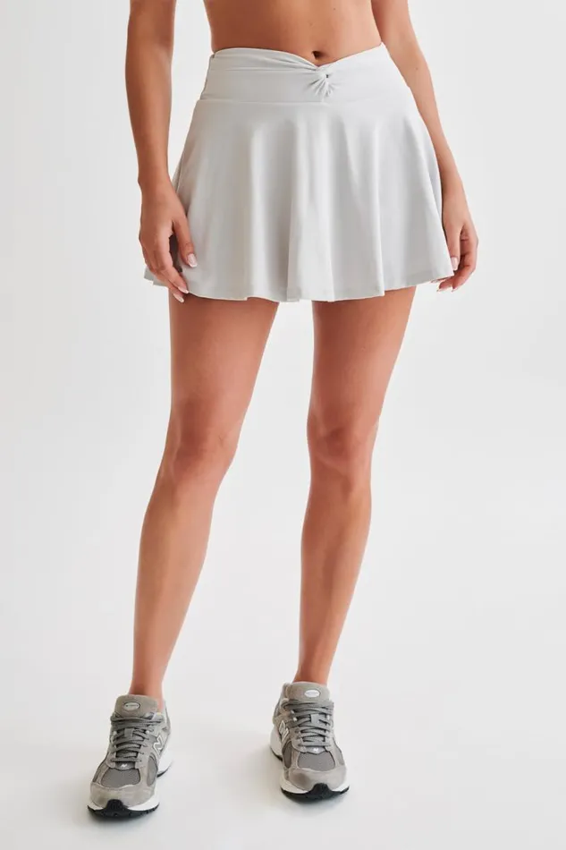 Women Meshki Bottoms Lilah Twist Mini Skirt 8211 Ice Grey