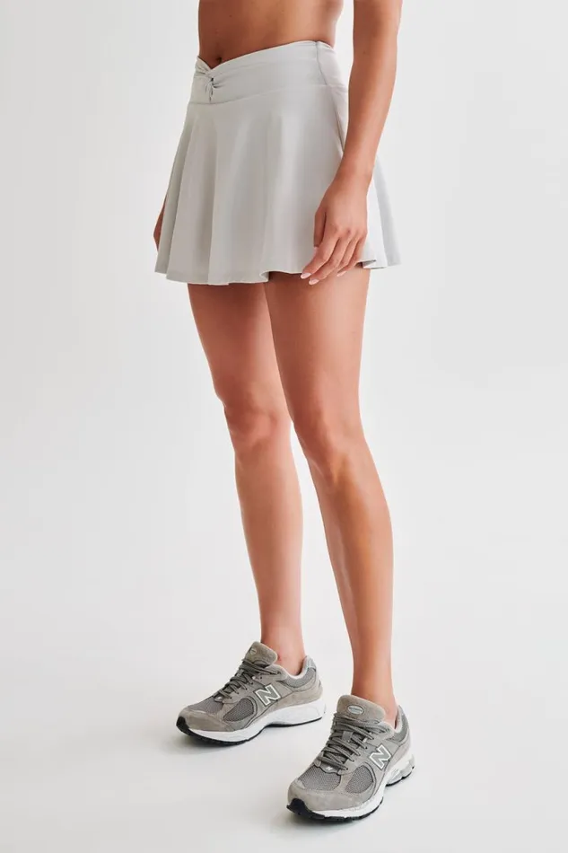 Women Meshki Bottoms Lilah Twist Mini Skirt 8211 Ice Grey