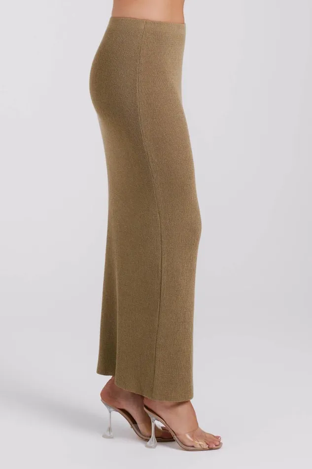 Women Meshki Bottoms Maribelle Knit Maxi Skirt 8211 Olive
