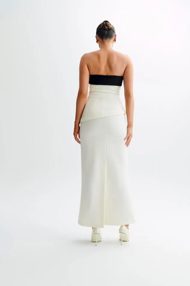 Women Meshki Bottoms Micah Suiting Maxi Skirt 8211 White