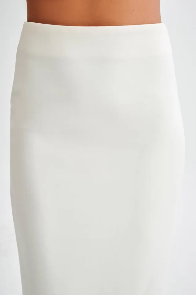Women Meshki Bottoms Micah Suiting Maxi Skirt 8211 White