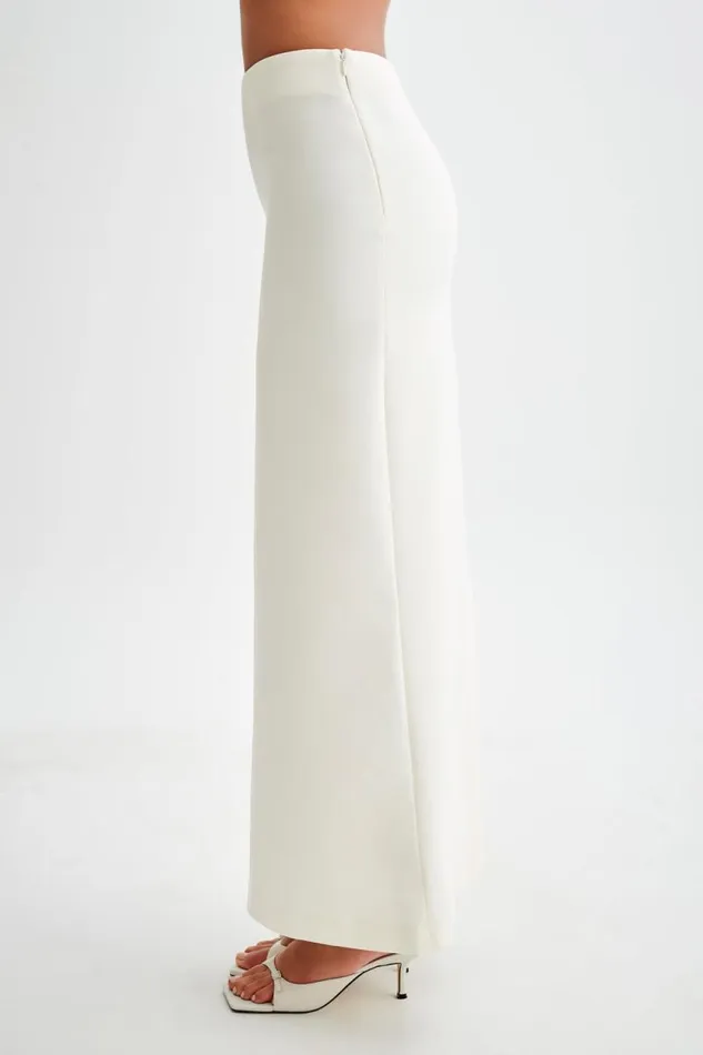 Women Meshki Bottoms Micah Suiting Maxi Skirt 8211 White