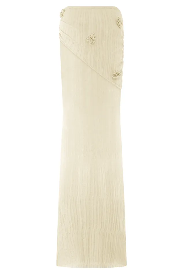 Women Meshki Bottoms Orianna Orchid Knit Maxi Skirt 8211 Ivory