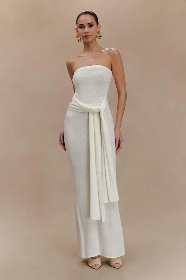 Women Meshki Bottoms Phoebe Knit Maxi Skirt 8211 Ivory