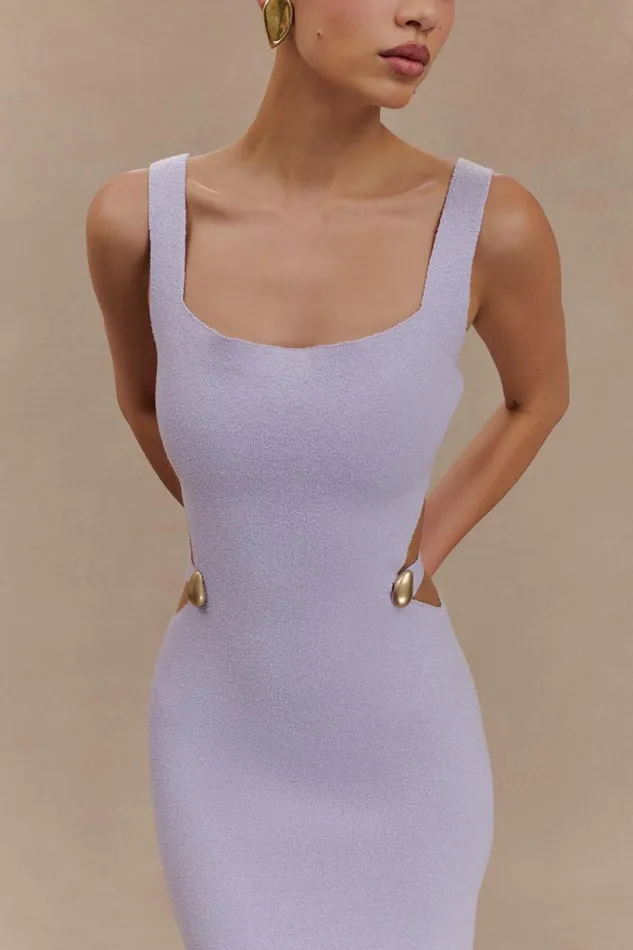 Women Meshki Dresses Alysanne Cut Out Knit Maxi Dress 8211 Lilac