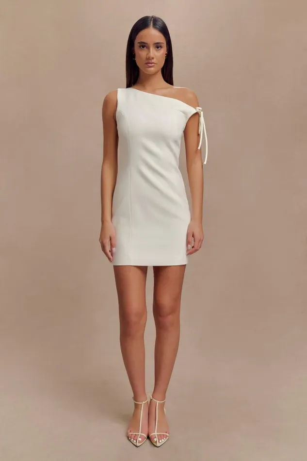 Women Meshki Dresses Baker Suiting Off Shoulder Dress 8211 Ivory