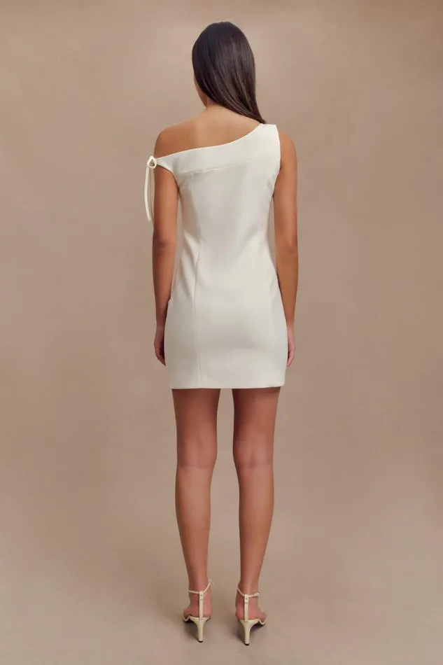 Women Meshki Dresses Baker Suiting Off Shoulder Dress 8211 Ivory
