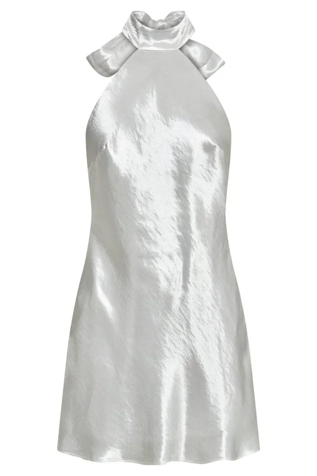 Women Meshki Dresses Cartia Bow Halter Micro Mini Dress 8211 White