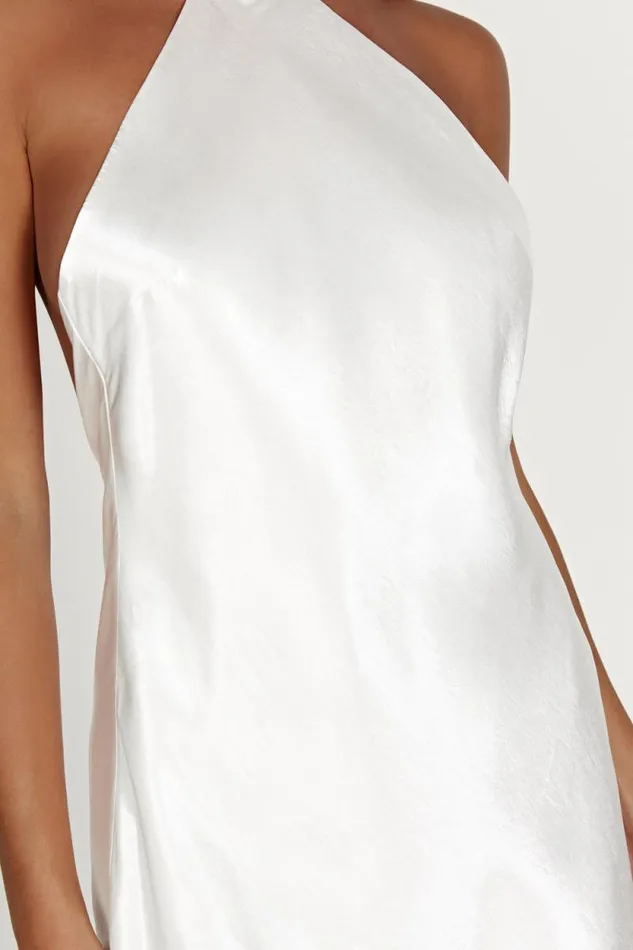 Women Meshki Dresses Cartia Bow Halter Micro Mini Dress 8211 White
