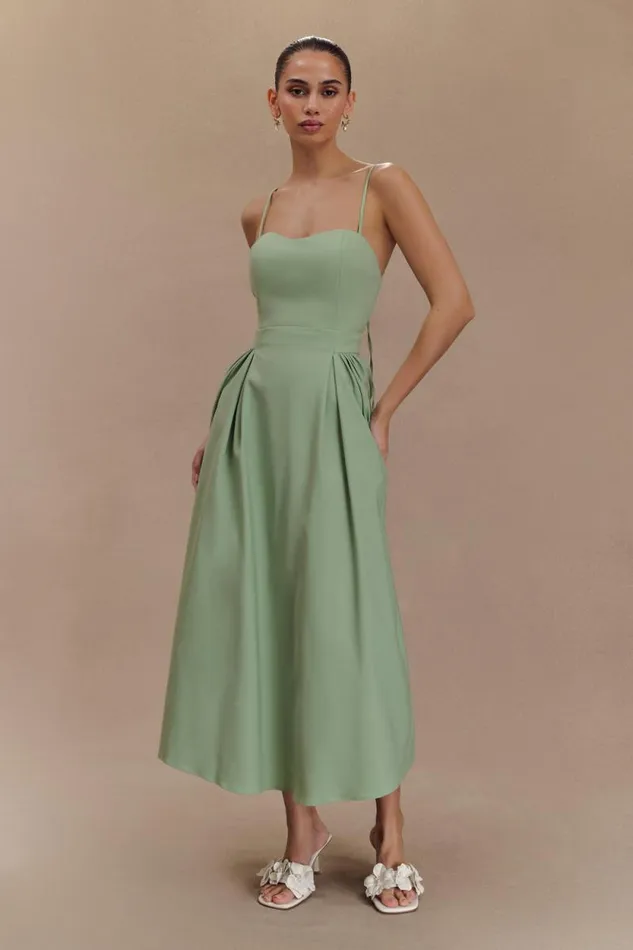 Women Meshki Dresses Rebecca Cotton Midi Dress 8211 Basil