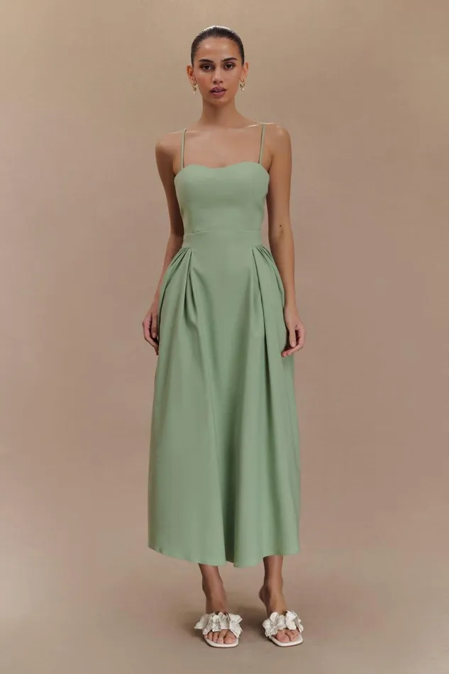 Women Meshki Dresses Rebecca Cotton Midi Dress 8211 Basil