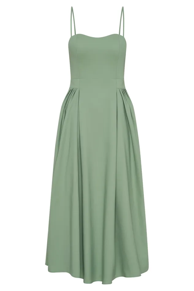 Women Meshki Dresses Rebecca Cotton Midi Dress 8211 Basil