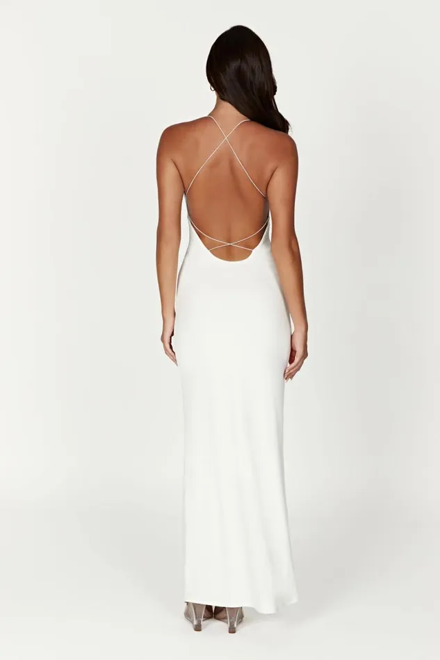 Women Meshki Dresses Sinead Twist Maxi Dress 8211 White