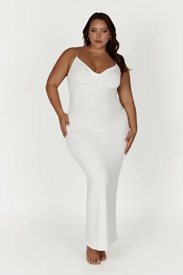 Women Meshki Dresses Sinead Twist Maxi Dress 8211 White