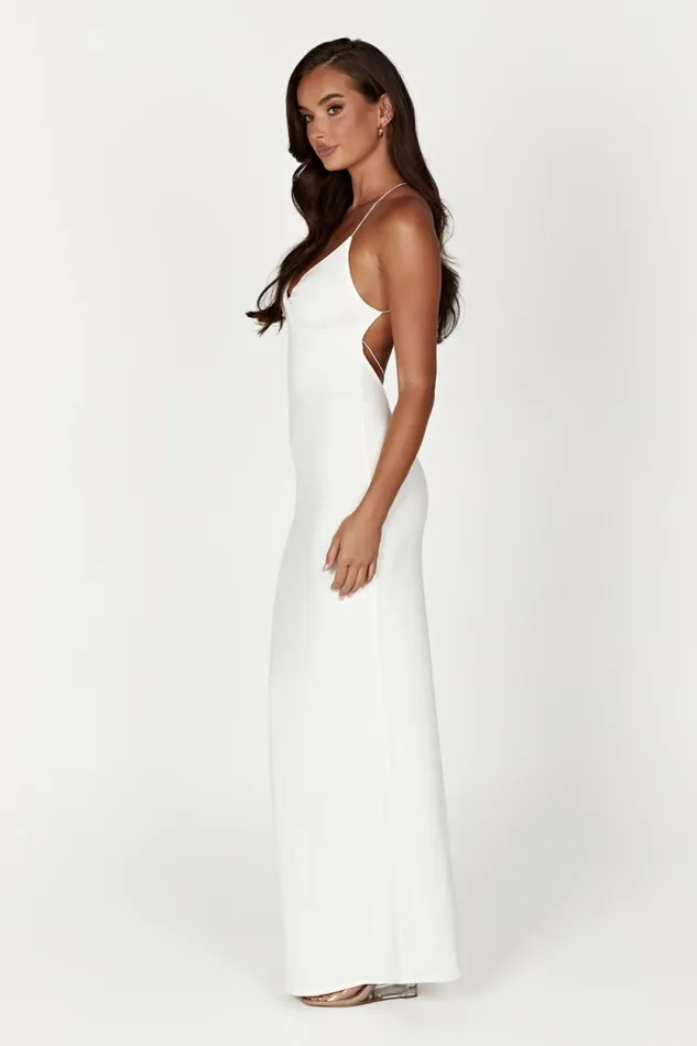 Women Meshki Dresses Sinead Twist Maxi Dress 8211 White