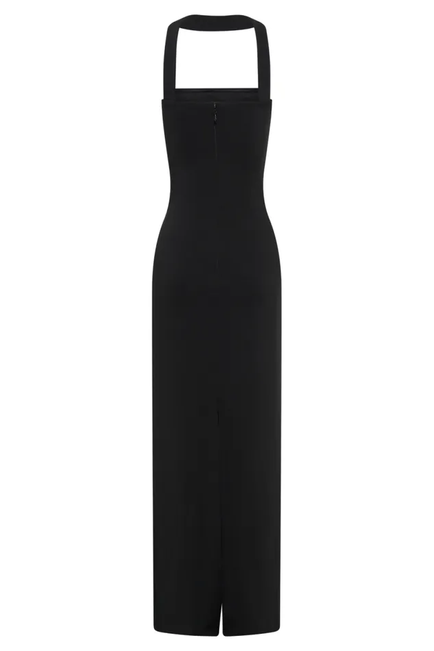 Women Meshki Dresses Velma Halter Collar Maxi Dress 8211 Black