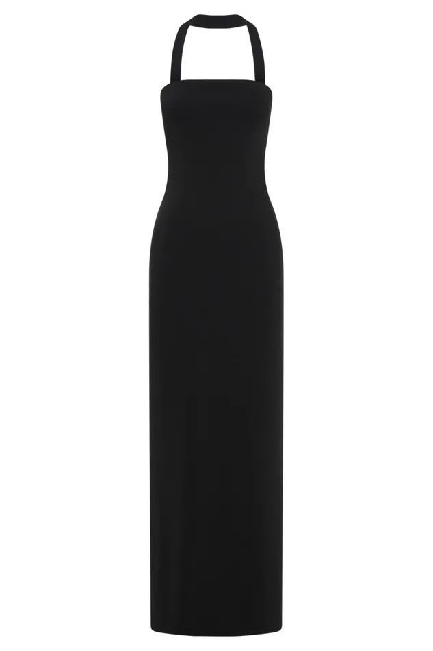 Women Meshki Dresses Velma Halter Collar Maxi Dress 8211 Black