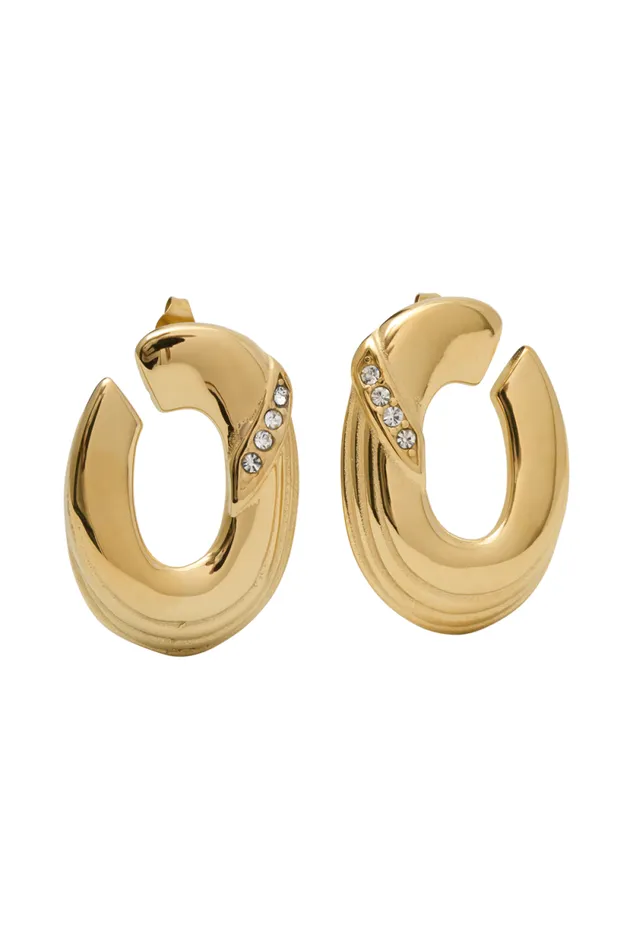 Women Meshki Jewellery Lennon Hoop Earrings 8211 Gold