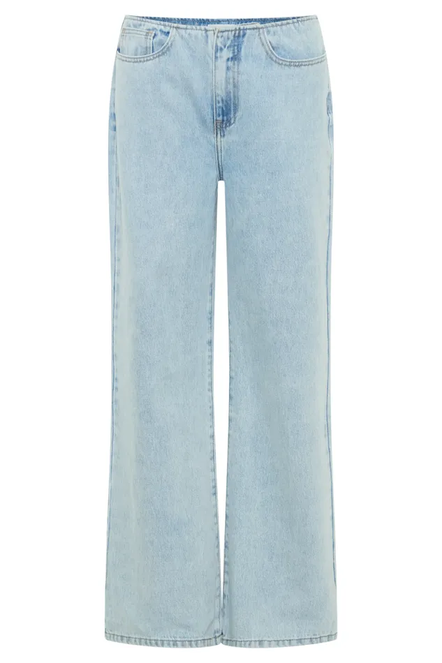 Women Meshki Tops Caitlin Mid Rise Denim Flare Jeans 8211 Light Blue