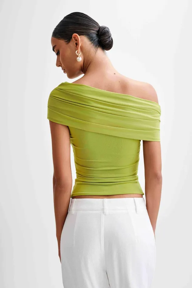 Women Meshki Tops Cassandra Off Shoulder Slinky Top 8211 Apple