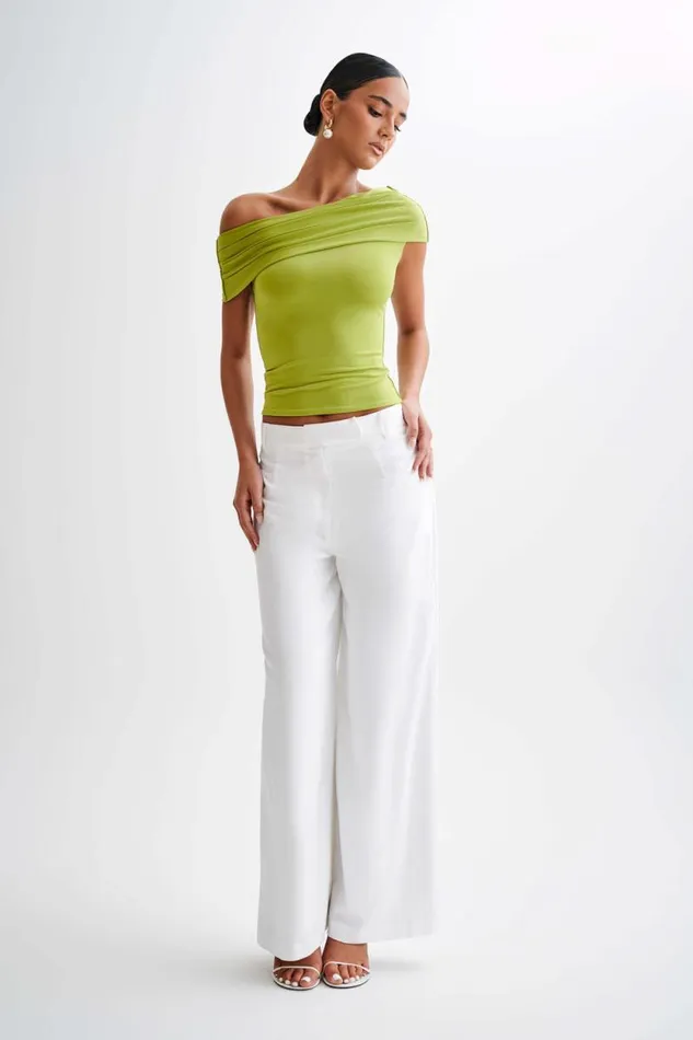 Women Meshki Tops Cassandra Off Shoulder Slinky Top 8211 Apple
