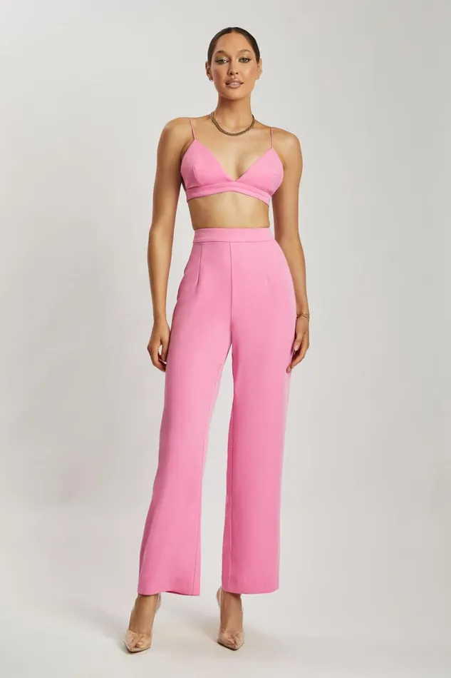Women Meshki Tops Cynthia Triangle Bralette 8211 Pink