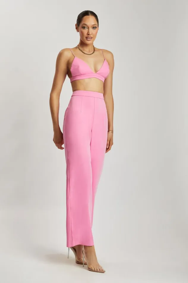 Women Meshki Tops Cynthia Triangle Bralette 8211 Pink