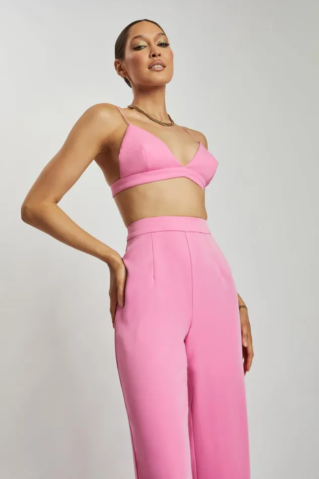 Women Meshki Tops Cynthia Triangle Bralette 8211 Pink