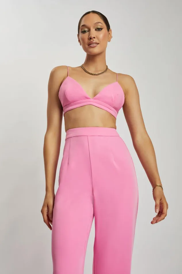 Women Meshki Tops Cynthia Triangle Bralette 8211 Pink